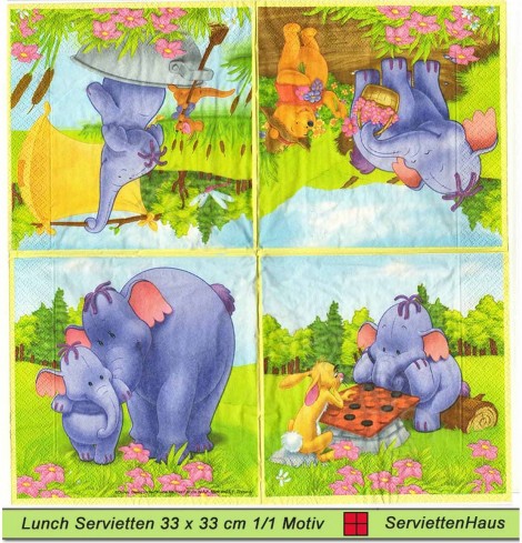 Disney Heffalump - 1 Lunch Serviette